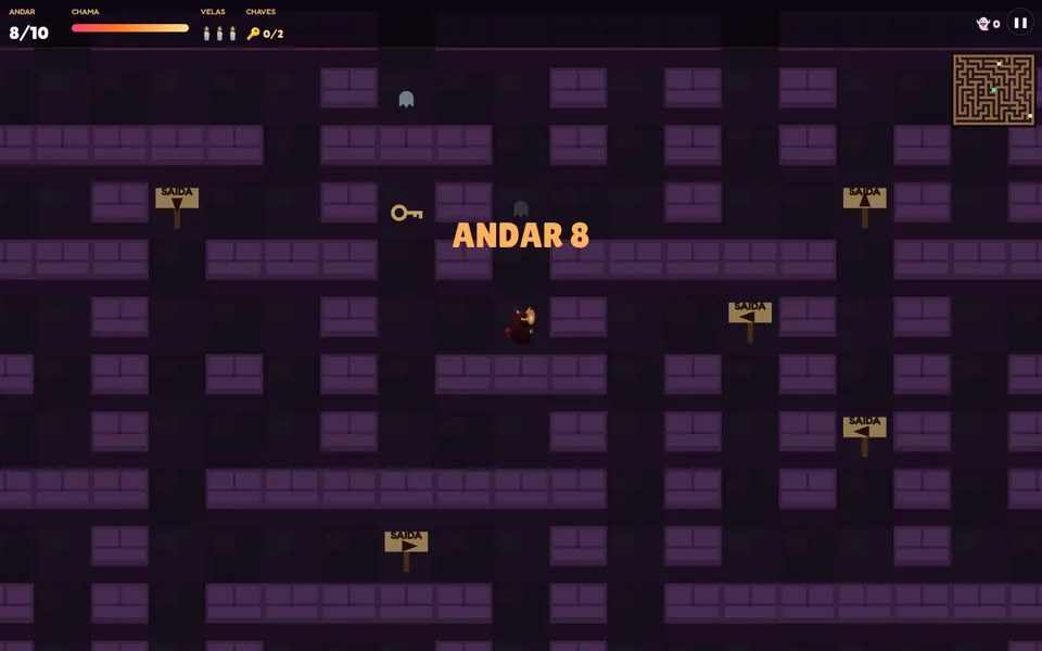 O andar inteiro aceso pelo interruptor