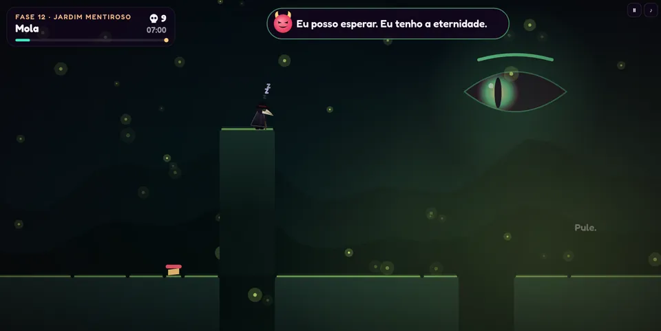 Jardim Mentiroso com o olho verde